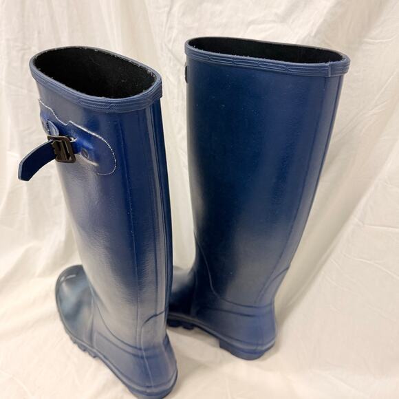 Barbour Womens Bede Snow Wellingtons Mid Calf Winter‎ Waterproof Boots Navy US 7 - Picture 4 of 7